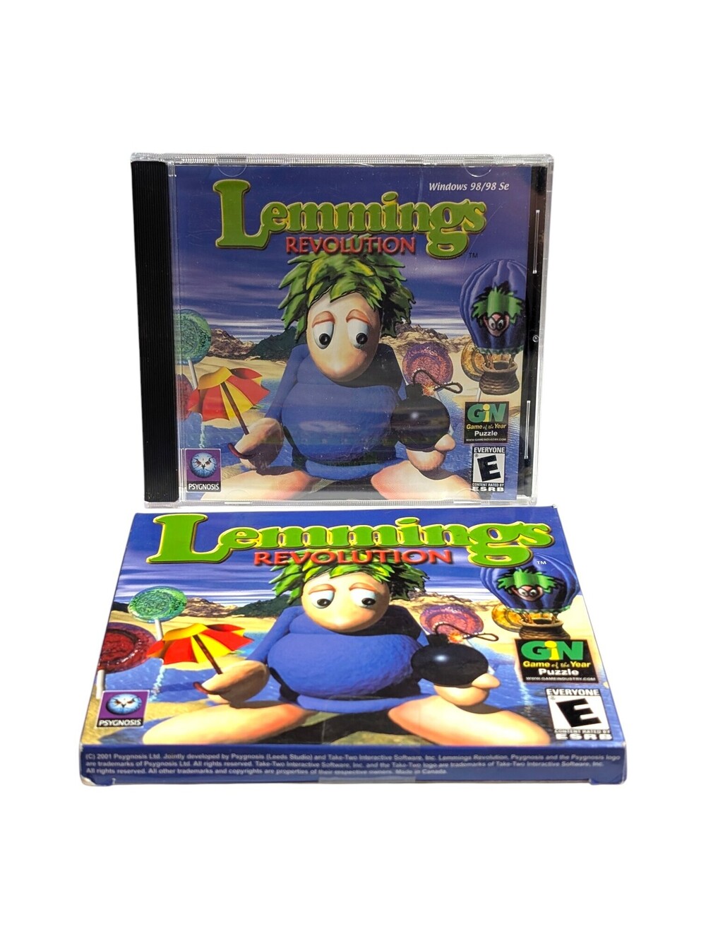 Lemmings Revolution PC CD-Rom Game 2000 Cardboard Sleeve Very Good